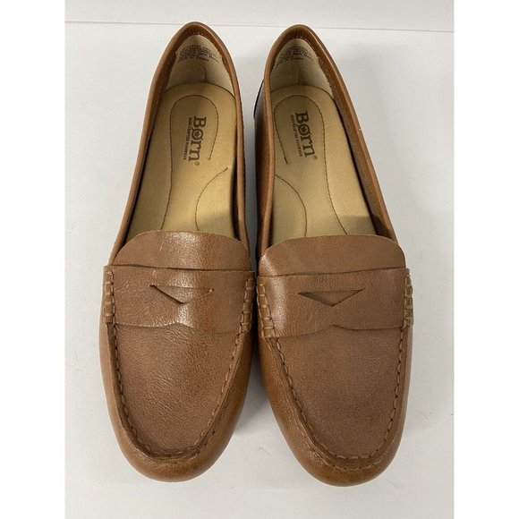 Born brown leather driving shoe loafer 8 medium - Picture 2 of 9